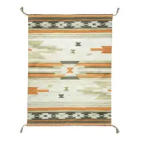 Covor reversibil pentru exterior din plastic reciclat Green Decore Aztec, 90 x 150 cm