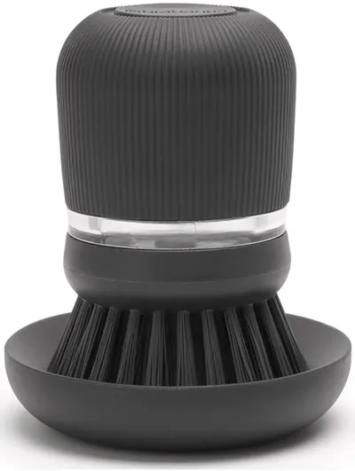 Perie cu dozator pentru detergent de vase Brabantia - SinkSide Dark Grey