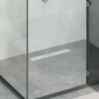 vidaXL Drenaj pentru duș cu design pe linie Argintiu 50 cm
