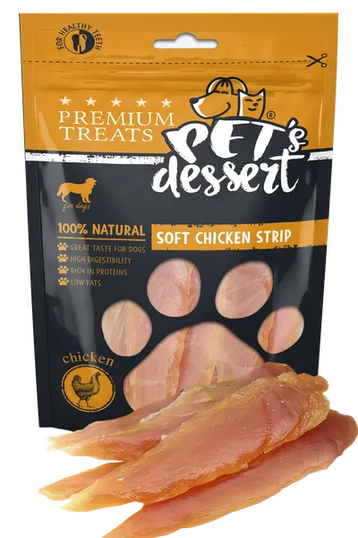 Pet s Dessert Dog Soft Chicken Strips 80g LSC-01