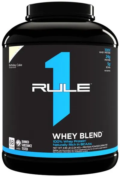R1 Whey Blend, birthday cake, 2240 g, Rule1