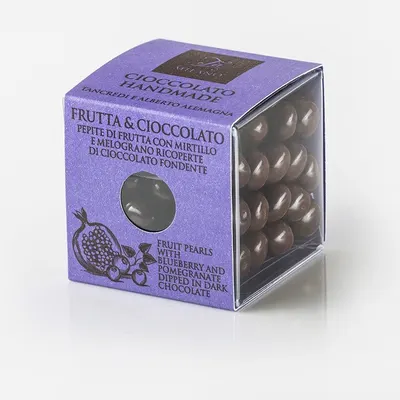 Bomboane - Pomegranate and Blueberry dipped in Dark Chocolate