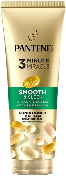 Pantene Pro-V Balsam pentru păr neted Smooth & Sleek 3 Minute Miracle, 220 ml