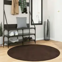 vidaXL Covor moale cu pile medie și spălabil HUARTE Maro Ø 120 CM