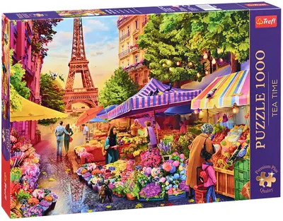 Puzzle Trefl din 1000 de piese - Magazin de flori, Paris