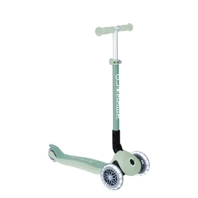 Trotineta pliabila cu 3 roti luminoase, Globber, Primo, Verde