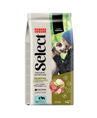 Hrana Uscata Caini Premium, Select Adult Sensitive, Miel si Orez, 12 kg