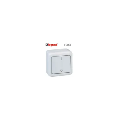 Intrerupator bipolar, 10 AX - 250 VA, IP44, gri