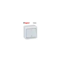 Intrerupator bipolar, 10 AX - 250 VA, IP44, gri