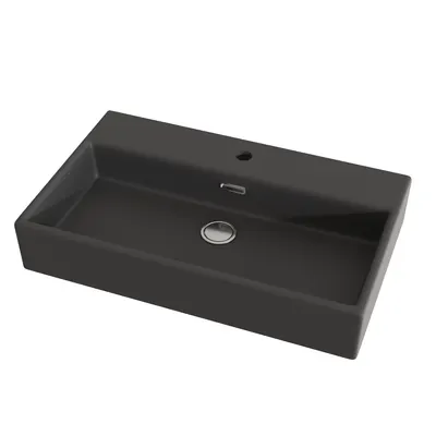 Lavoar baie pe blat Celesta Urban 70 70 x 41 x 14 cm orificiu baterie ceramica antracit mat