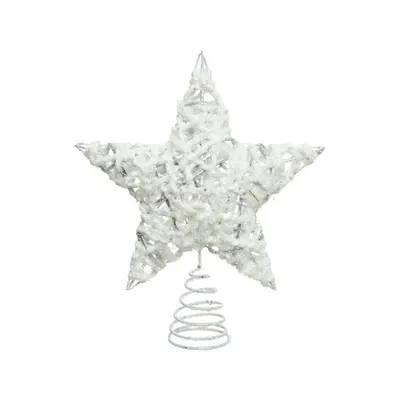 Decoratiune varf de brad - Treetopper Iron Glitter White / Silver