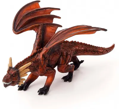 Figurina Mojo Fantasy&Figurines - Dragon de foc cu maxilar mobil
