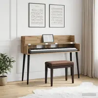 vidaXL Birou de studio Stejar Artizanal 110 x 40 x 19,5 cm