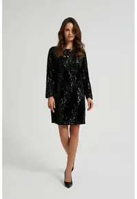 Rochie neagra cu paiete - Negru