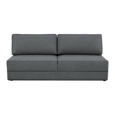 Canapea gri închis extensibilă/cu spațiu de depozitare 202 cm Dora – Scandic