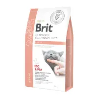 BRIT VD Renal, Ou, dietă veterinară, hrană uscată fără cereale pisici, sistem renal, 2kg