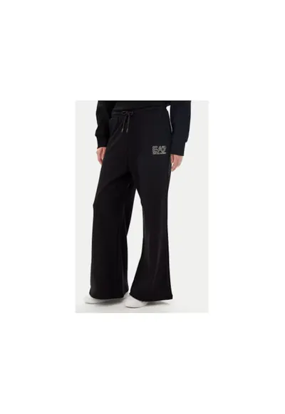 Pantaloni de trening dama Emporio Armani - 7W000106 AF12473 - Bumbac/Poliester - Negru - Negru