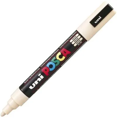 Marker permanent cu varf rotund UNI POSCA - PC-5M, 2,5 mm, bej
