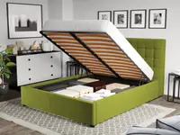 Pat Tapitat pentru saltea de 190 Rivo rabatabil cu lada Verde - Falcone 22 160x190