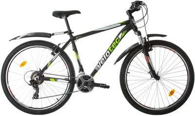 Bicicletă de munte cu viteze Velotec - Pro, 27.5", 480 mm, negru/verde