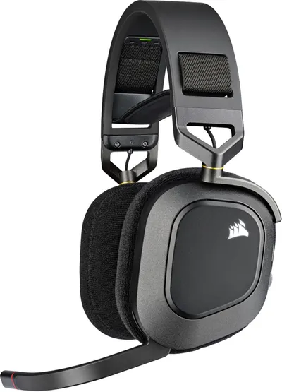 Căști de gaming Corsair - HS80 RGB, wireless, Carbon
