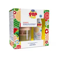 Set Chicco POP, gel curatare fata cu aroma prajitura de vanilie si dispozitiv formare spuma, 150ml, 6ani+