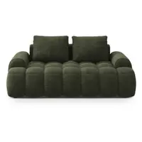 Canapea verde cu tapițerie din catifea 175 cm Linz – Cosmopolitan Design