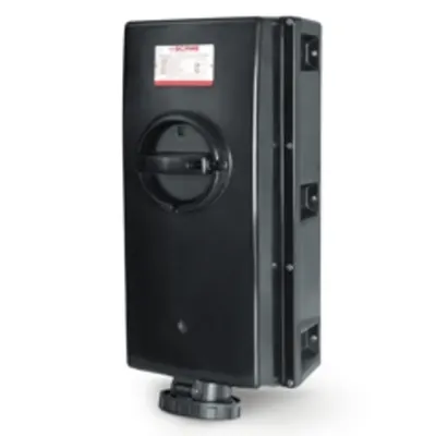 Priza interblocabilan125A 3P+E 2h >50V >300-500Hz II 2GD terminal cu surub Cu interblocaj mecanic