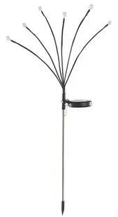 Set 2 Lampi LED decorative de gradina cu 6 bulbi incarcare solara si senzor de miscare cu lumina multicolora
