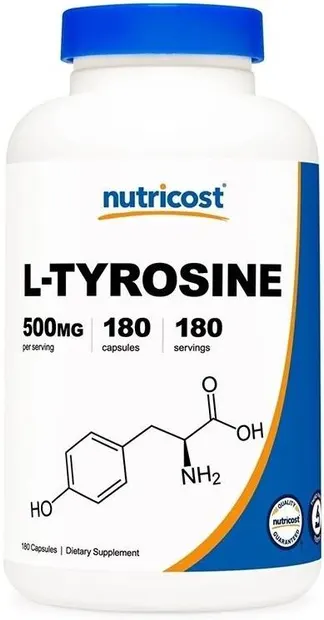 L-Tyrosine, 500 mg, 180 capsule, Nutricost