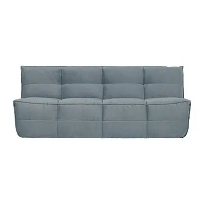Canapea albastră cu tapițerie din catifea 204 cm Cluster – vtwonen