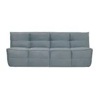 Canapea albastră cu tapițerie din catifea 204 cm Cluster – vtwonen