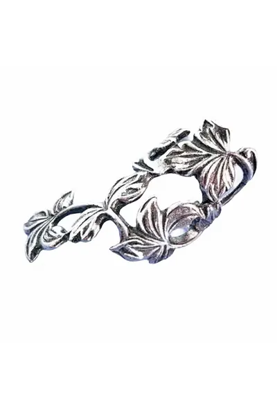 Cercei ear cuff - argintii - cu frunzulite - Thordis C5