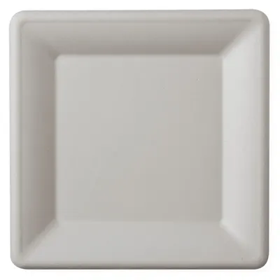 Farfurii Biodegradabile, Compostabile, Patrate, Albe, 15 cm, 50 buc