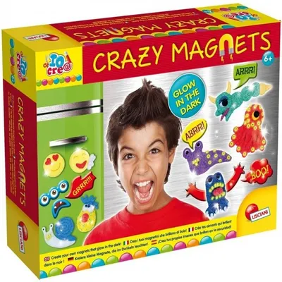 Set creativ Lisciani Giochi - IO CREO, magneți fosforescenți din plastilină