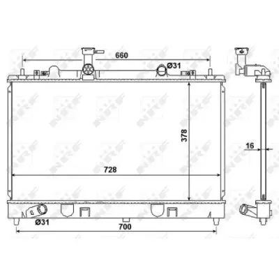 Radiator, racire motor NRF 53383