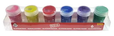 Set acuarele pe bază de apă Sense - Basic, 6 bucăți, sclipicioase