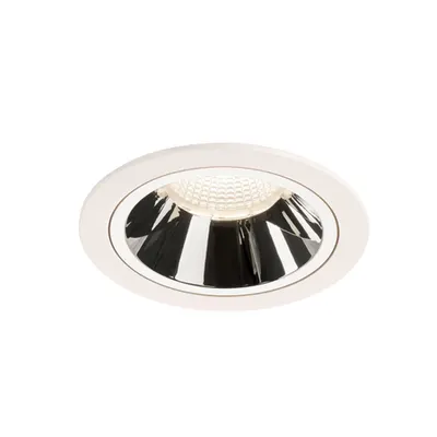 Spot incastrat, NUMINOS L Ceiling lights, white Indoor LED recessed ceiling light white/chrome 4000K 40°