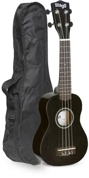 Ukulele soprano Stagg - US-Night, cu husă, negru