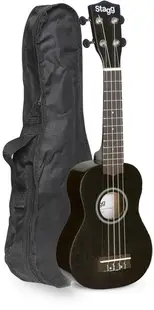 Ukulele soprano Stagg - US-Night, cu husă, negru