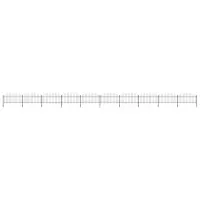 vidaXL Gard de grădină cu vârf tip suliță din oțel 1673x125 cm, negru