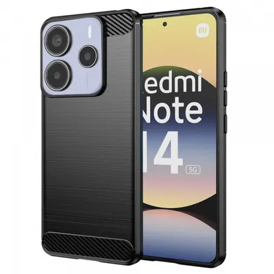 Husa pentru Xiaomi Redmi Note 14 5G, Techsuit, Carbon, Neagra