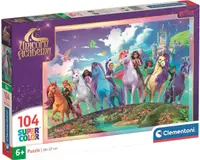 Puzzle pentru copii Clementoni din 104 piese - Academia Unicornilor (varianta 1)