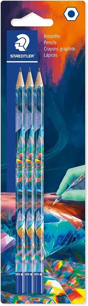 Creioane Staedtler Multiverse - HB, 3 buc, albastru