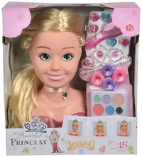 Set de joacă Simba Toys Steffi Love - Cap de coafat, prințesă, 15 piese