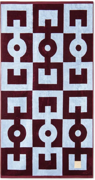 La Reina Home Prosop de plajă - Daytona, 100 x 180 cm, 100% bumbac, bordo cu albastru