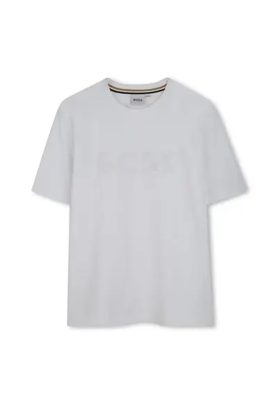 Tricou lejer din bumbac cu model uni - Gri deschis