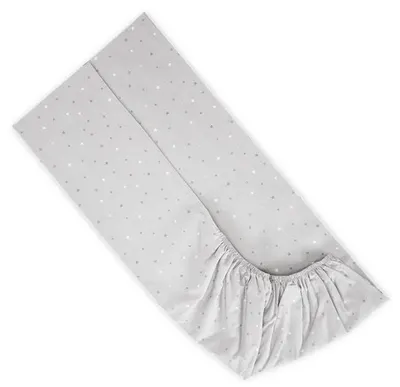Cearșaf cu elastic Lorelli - Cer, 60 x 120 + 15 cm, gri