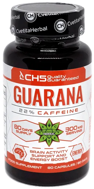 Guarana, 300 mg, 80 capsule, Cvetita Herbal
