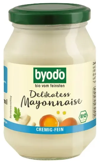 Maioneză organică cu ouă, 250 ml, Byodo